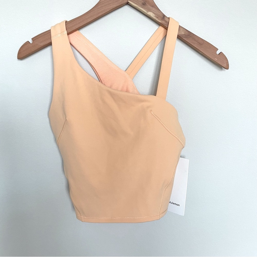 NWT Lululemon Everlux Asymmetrical Tennis Tank Top Summer Glow Size 4
